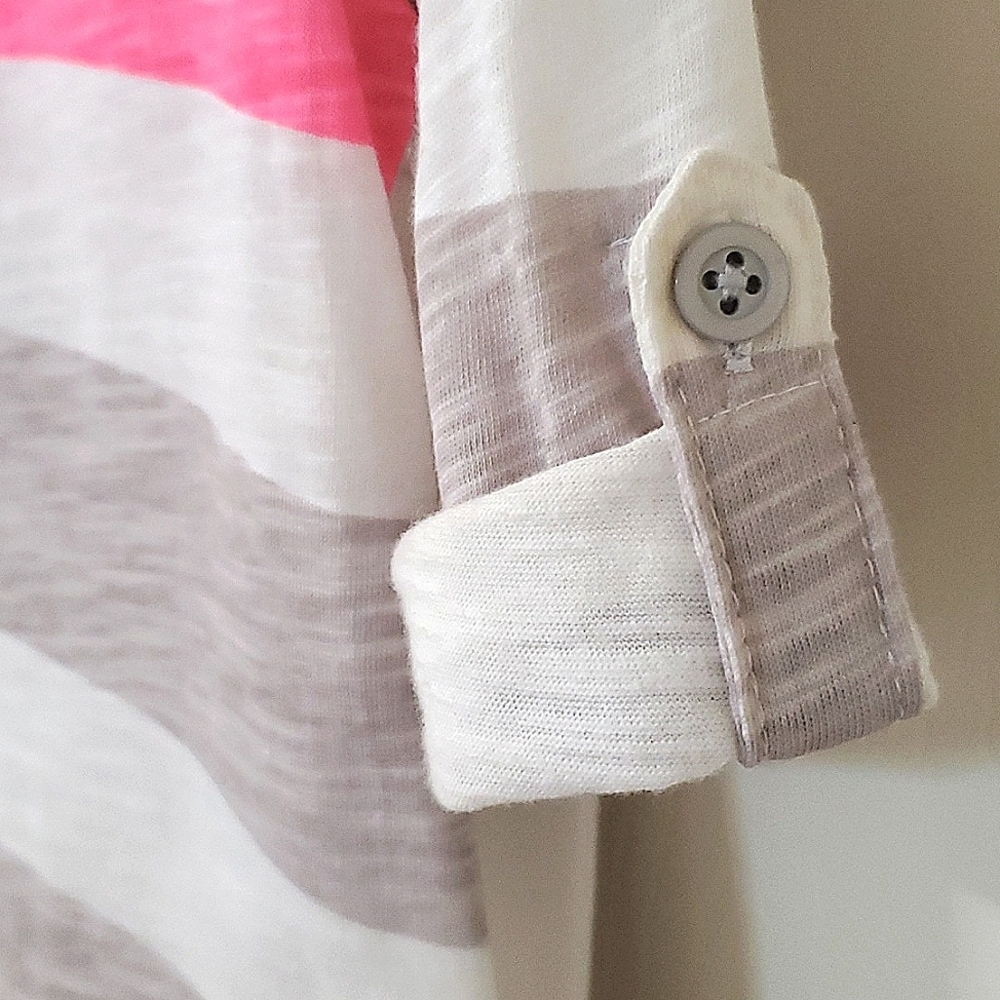 Carter's Toddler Girls Two Piece Outfit 18M Stripe Button Sleeve Top & 2T Pants - Picture 5 of 7